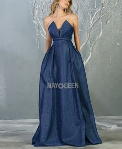 STRAPLESS GLITTER FORMAL BALL GOWN,blue,burgundy, silver +